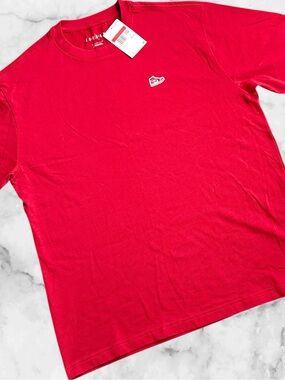 Jordan Men’s Large Red T-Shirt NWT Air Jordan 1 Sneaker Logo Cotton Tee